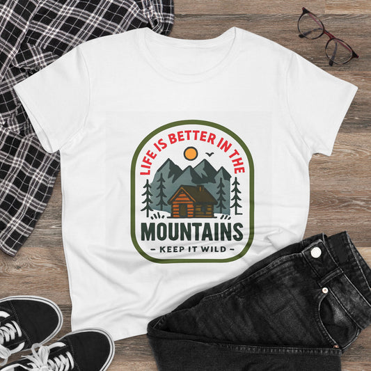 Mountain Cabin Camping Tee