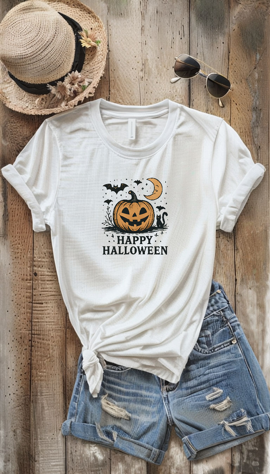Halloween Pumpkin Unisex T-Shirt, Autumn Shirt, Spooky Season Tee, Fall Fashion, Halloween Party Outfit