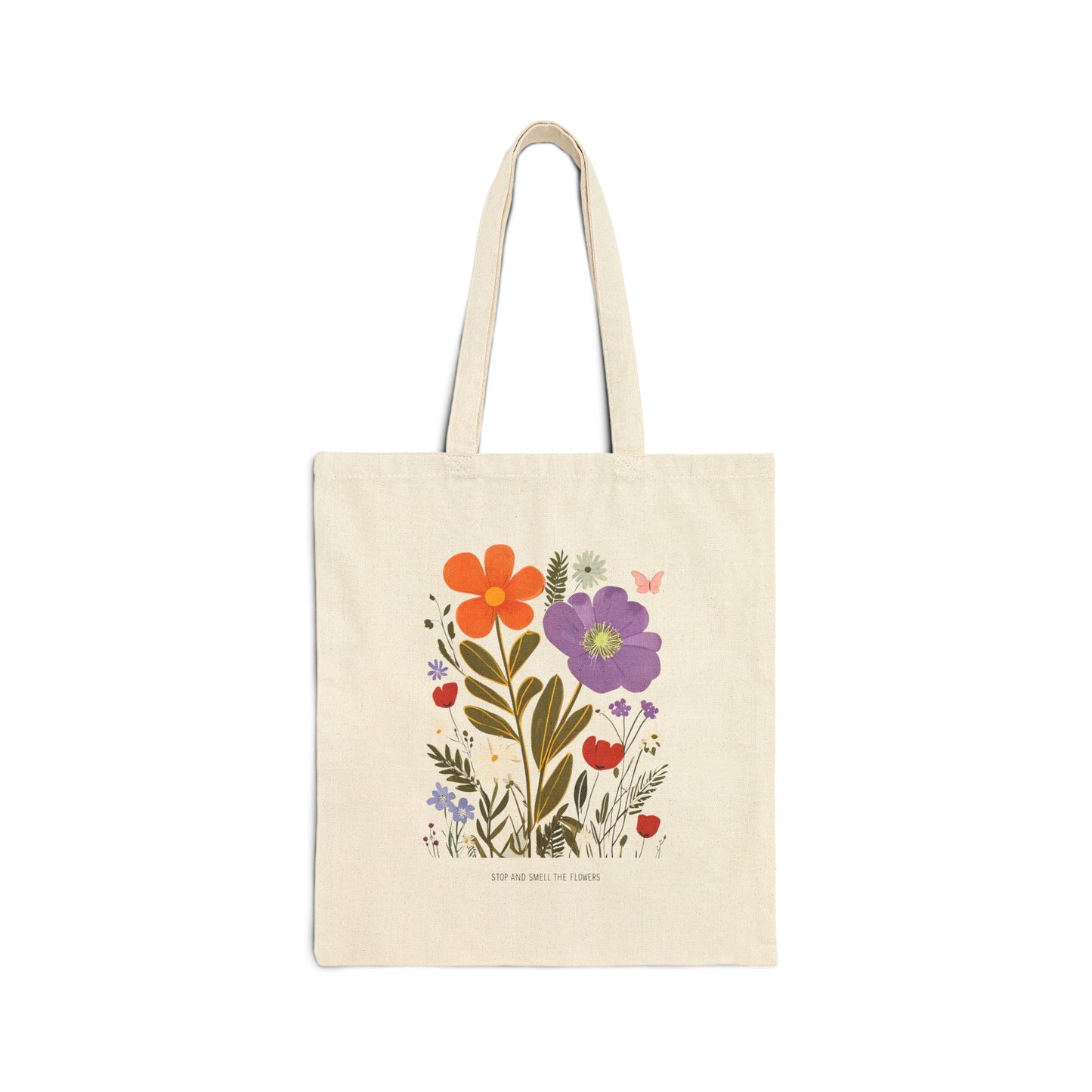 Floral Canvas Tote Bag | Eco-Friendly Shopper, Gift for Her, Beach Bag, Market Tote, Boho Accessories